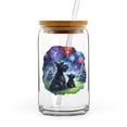 thumbnail image 1 of Happy New Year Scottish Terrier Family Cheer Winter Midnight Firework 16oz Glass Cup Mug Scottie Dog Lover Gifts Glass Can with Bamboo Lid and Straw - 02025, 1 of 5
