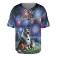 thumbnail image 1 of Happy New Year Shetland Sheepdog Family Cheer Winter Midnight Firework All Over Print 3D Baseball Shirt Sheltie Dog Lover Gifts Softball Sport - 02025, 1 of 6