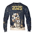 thumbnail image 1 of Happy New Year Siberian Husky Welcome 2025 Balloon Firework Party All Over Print 3D Sweatshirt Unisex Merch Husky Dog Lover Gifts - 01014, 1 of 6