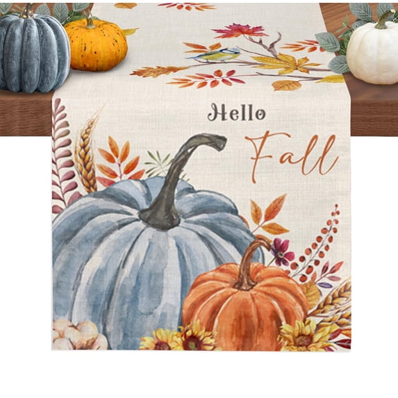 Happy New Year Table Runner Xmas Winter Holiday Kitchen Dining Table ration for Indoor Outdoor Home Party r