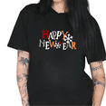 thumbnail image 1 of Happy New Year Theme Colorful Snowflake Graphic Beautiful Soft Tee T Shirt Tops Short Sleeve Round Neck Black S-5XL, 1 of 5
