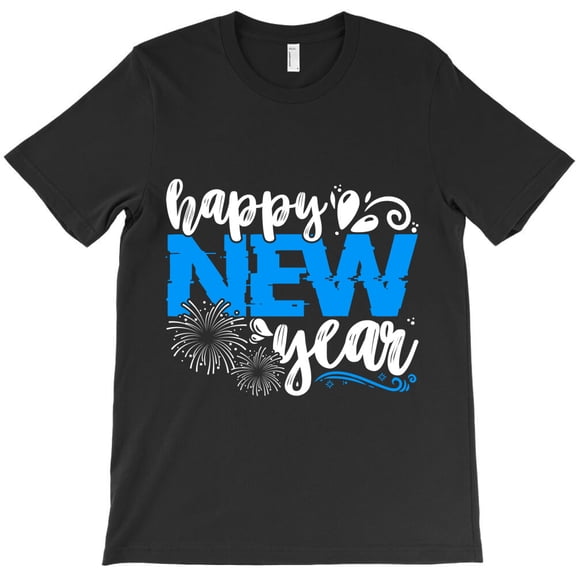 Happy New Year Themed Cheerful Holiday Graphic Design Style Themed Fun - Limited Edition G37103 Unisex T-Shirt, Up to Size 5XL