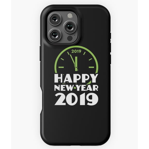 Happy New Year Time Clock Funny NYE Phone Case for iPhone 16 15 14 13 12 11 Pro Max