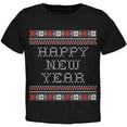 thumbnail image 1 of Happy New Year Ugly Christmas Sweater Black Toddler T-Shirt - 4T, 1 of 1