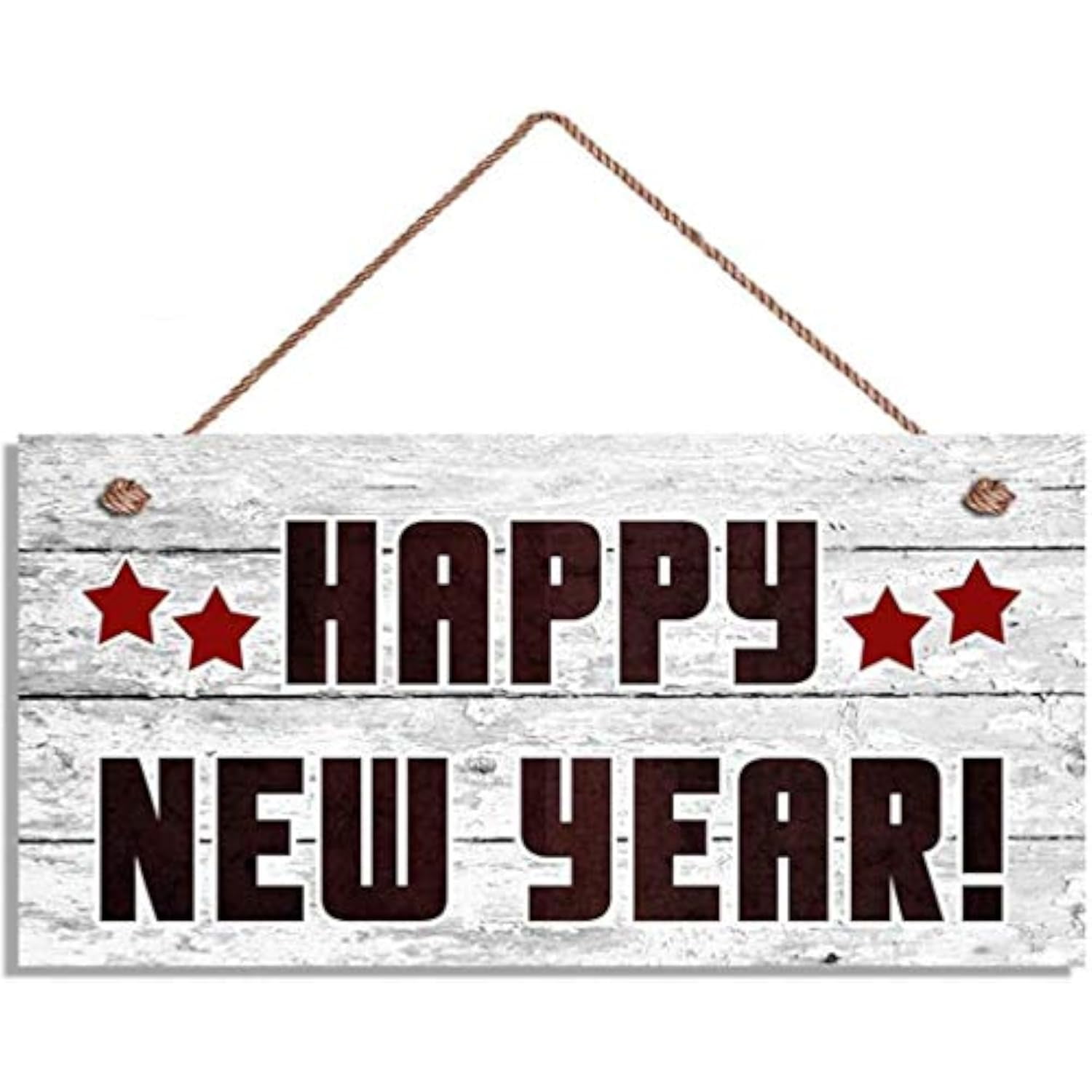 Happy New Year Wood Sign, Rustic Holiday Sign, Housewarming Gift, New Year Party Decor, New Years 5x10 Inch