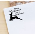 thumbnail image 1 of Happy New Year and Merry Christmas Stamps Custom self Ink Reinder Holiday Stamp, 1 of 1