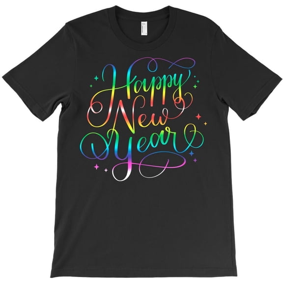 Happy New Year's Eve 2025 Party Countdown Fireworks Pullover Graphic H13372 T-Shirt, for Men and Women, Up to Size 5XL