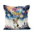 thumbnail image 1 of Happy New Year with Beagle Fireworks Holiday Xmas Winter 2025 Pillow Cushion Double Sided Beagles Dog Lover Gifts Idea Throw Pillow - 00025, 1 of 4