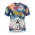 thumbnail image 1 of Happy New Year with Bichon Frise Fireworks Holiday Xmas Winter 2025 All Over Print 3D Shirt Unisex Merch Bichons Dog Lovers Gifts Idea - 00025, 1 of 6