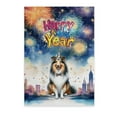 thumbnail image 1 of Happy New Year with Collie Fireworks Holiday Xmas Winter 2025 Vertical Matte Canvas Poster Collie Dog Lover Gifts Idea Wall Art Home Decor - 00025, 1 of 5