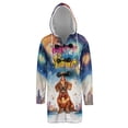 thumbnail image 1 of Happy New Year with Dachshund Fireworks Holiday Xmas Winter 2025 All Over Print 3D Hooded Duffle Toggle Coat Wiener Dog Lover Gifts Idea - 00025, 1 of 6