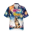 thumbnail image 1 of Happy New Year with German Shepherd Fireworks Holiday Xmas Winter 2025 Hawaiian Shirt Breathable Summer Unisex Merch Alsatian Dog Lover Gifts - 00025, 1 of 6