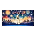 thumbnail image 1 of Happy New Year with Labrador Retriever Fireworks Holiday Xmas Winter 2025 Desk Mat Full Keyboard Mouse Pad Lab Dog Lover Gifts Large Mousepad - 00025, 1 of 5