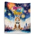 thumbnail image 1 of Happy New Year with Maine Coon Fireworks Holiday Xmas Winter 2025 Quilt Blanket Cat Lover Kitten Owner Gifts Cozy Comforter Throw Blanket - 00025, 1 of 5
