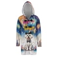 thumbnail image 1 of Happy New Year with Maltese Fireworks Holiday Xmas Winter 2025 All Over Print 3D Hooded Duffle Toggle Coat Maltese Dog Lover Gifts Idea - 00025, 1 of 6