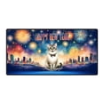 thumbnail image 1 of Happy New Year with Manx Fireworks Holiday Xmas Winter 2025 Desk Mat Full Keyboard Mouse Pad Cat Lover Kitten Owner Gifts Large Mousepad - 00025, 1 of 5