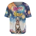 thumbnail image 1 of Happy New Year with Pitbull Fireworks Holiday Xmas Winter 2025 All Over Print 3D Baseball Shirt Terrier Dog Lover Softball Sport - 00025, 1 of 6