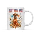 thumbnail image 1 of Happy New Year with Rhodesian Ridgeback Fireworks Holiday Xmas Winter 2025 Mug Ridgebacks Dog Lover Gifts Coffee Tea Cup - 00025, 1 of 4
