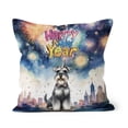 thumbnail image 1 of Happy New Year with Schnauzer Fireworks Holiday Xmas Winter 2025 Pillow Cushion Double Sided Miniature Schnauzer Dog Lover Throw Pillow - 00025, 1 of 4
