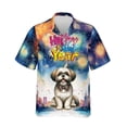 thumbnail image 1 of Happy New Year with Shih Tzu Fireworks Holiday Xmas Winter 2025 Hawaiian Shirt Breathable Summer Unisex Merch Lion Dog Lover Gifts - 00025, 1 of 6