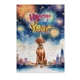 thumbnail image 1 of Happy New Year with Vizsla Fireworks Holiday Xmas Winter 2025 Vertical Matte Canvas Poster Vizslas Dog Lover Gifts Idea Wall Art Home Decor - 00025, 1 of 5