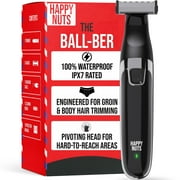 Happy Nuts The Ballber, Groin & Body Hair Trimmer, Waterproof Rechargeable Electric Shaver for Men