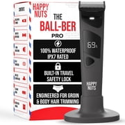 Happy Nuts The Ballber Pro, Groin & Body Hair Trimmer, Waterproof Rechargeable Electric Shaver for Men