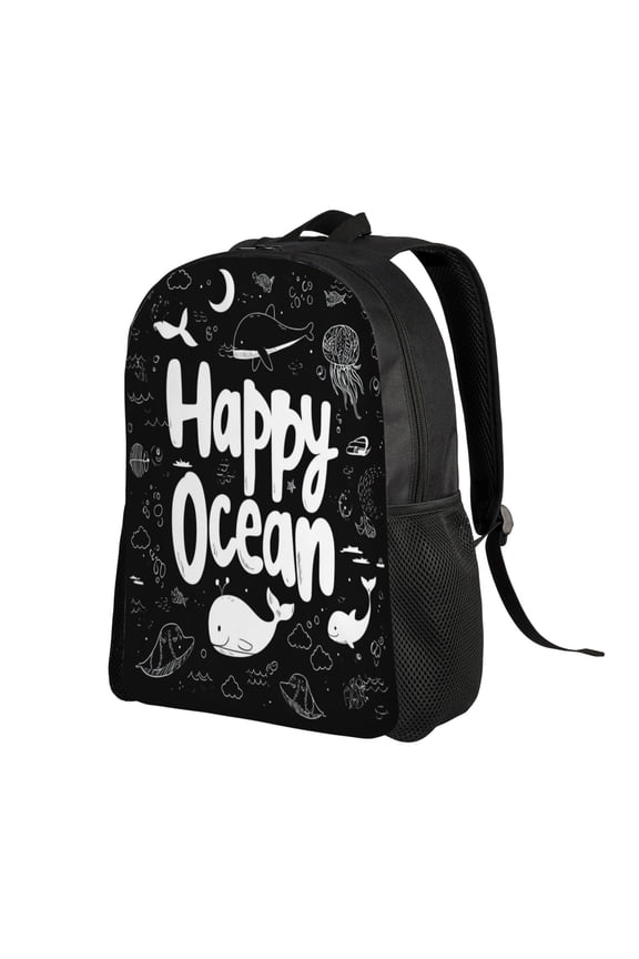 Happy Ocean Backpack Double Shoulder Backpack Durable, Spacious, Ergonomic Design for Travel, Work & Outdoor Use