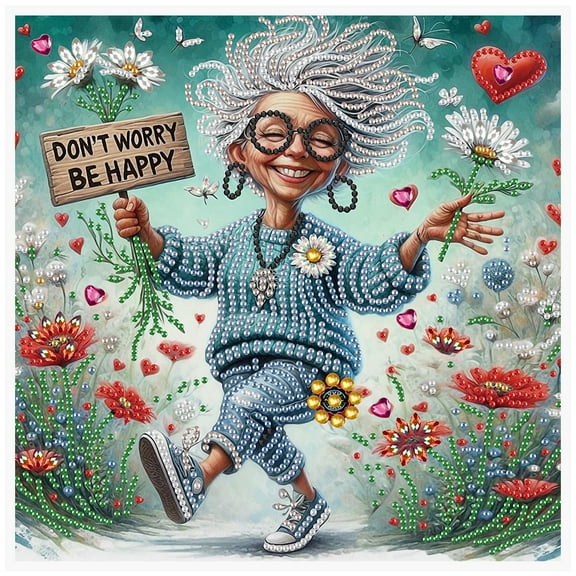 Happy Old Man Diamond Art Painting Kit