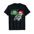 thumbnail image 1 of Happy Owlidays - Funny Christmas Holidays Owl Lover Black T-Shirt, 1 of 5