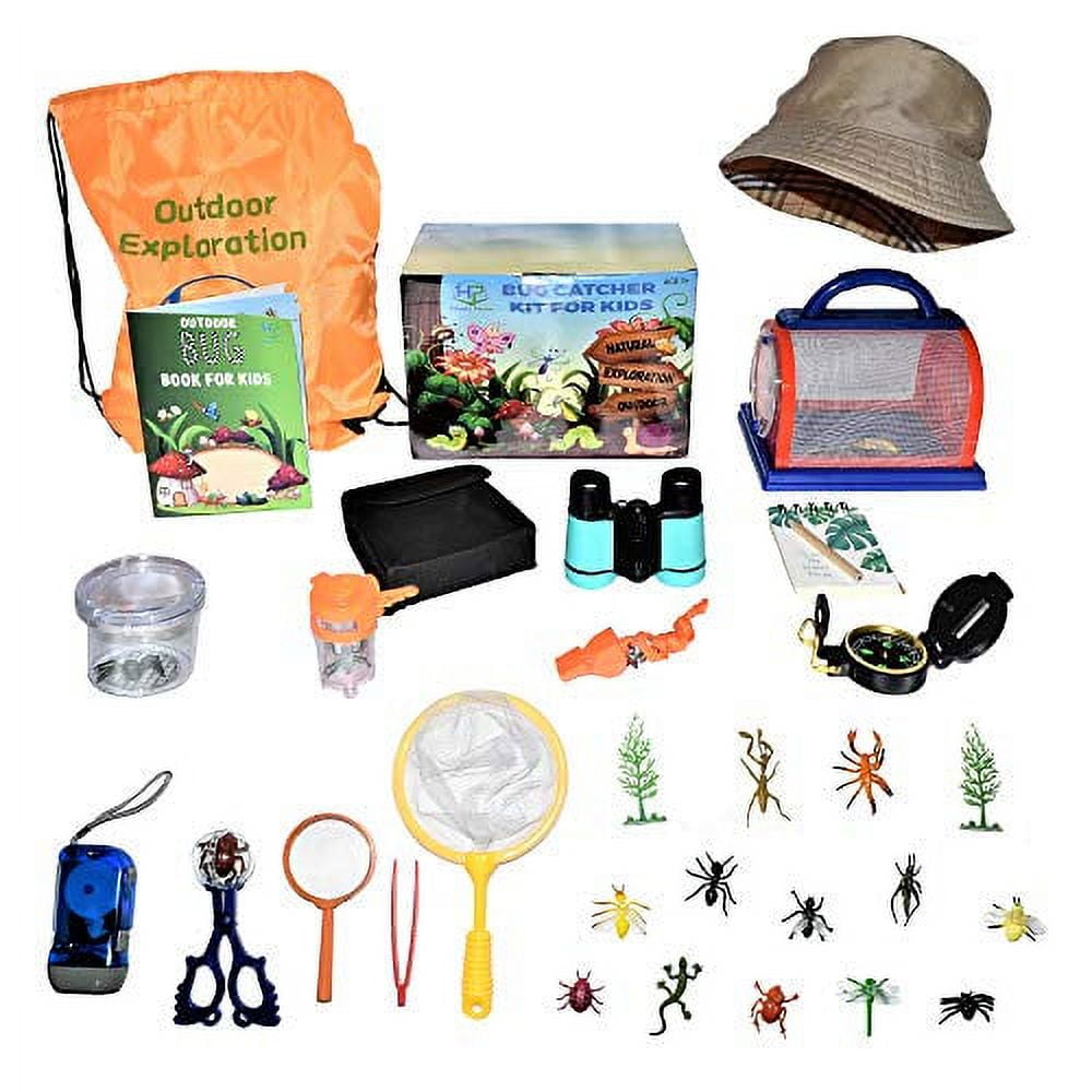 Happy Packz Bug Catcher Kit for Kids 30 PCS, Hat, Kids Camping Stuff, Bug  Catcher, Bug Toys, Camping Toys, Compass for Kids, Binoculars for Kids,  Butterfly Net, Bug House, Kids Explorer Kit 