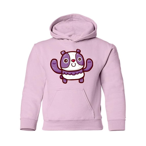 Happy Panda Bear Hoodie Juniors -Image by Shutterstock,  x-Large