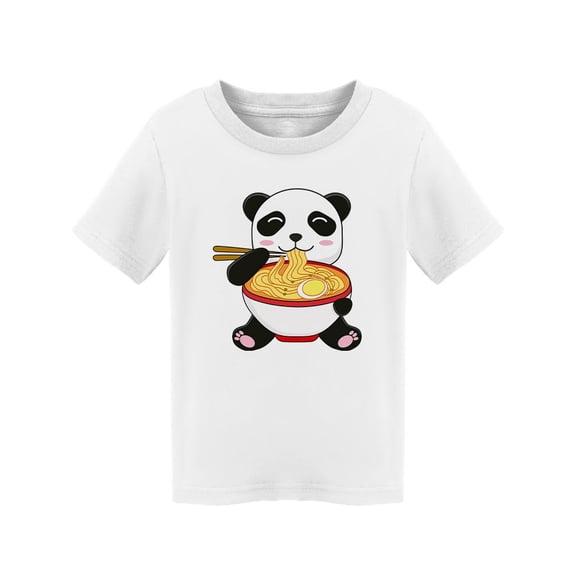 Happy Panda Eating Noodles T-Shirt Toddler -Image by Shutterstock, 3 Toddler