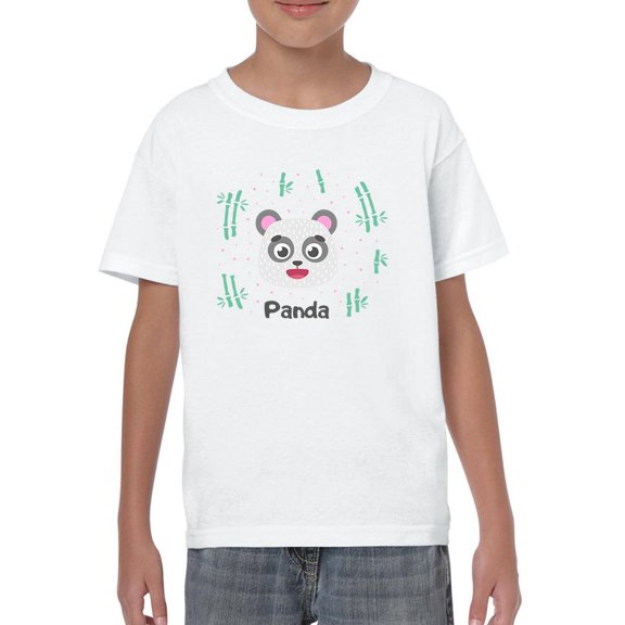Happy Panda Face T-Shirt Juniors -Image by Shutterstock,  Medium