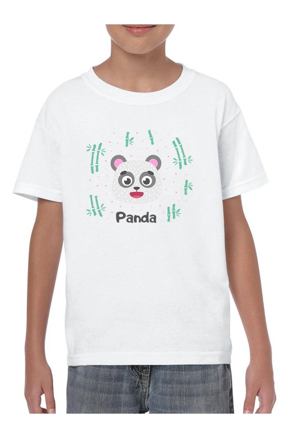 Happy Panda Face T-Shirt Juniors -Image by Shutterstock, Medium