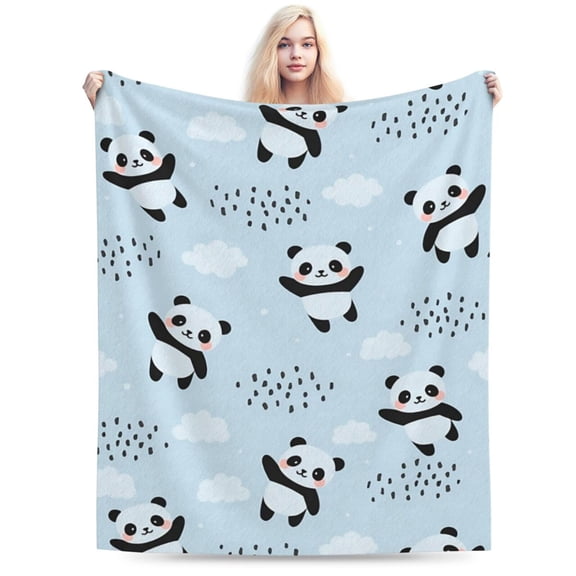 Happy Panda Throw Blanket Super Soft Warm Bed Bedding 50x40