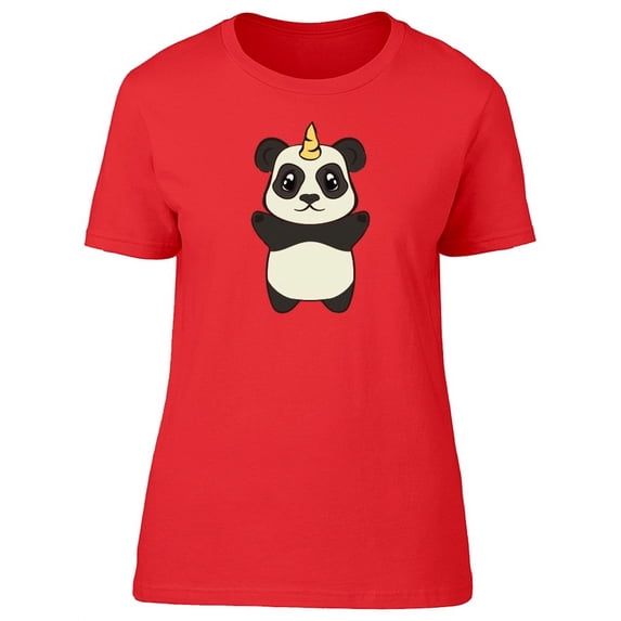Happy Panda Unicorn T-Shirt Women -Image by Shutterstock, Female Large