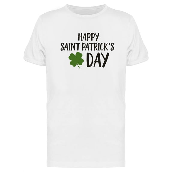 Happy Patricks Day Big Clover T-Shirt Men -Image by Shutterstock, Male XX-Large