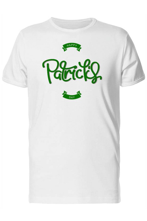 Happy Patricks Day On Green T-Shirt Men -Image by Shutterstock, Male Large