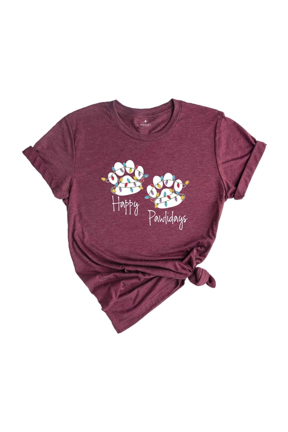 Happy Pawlidays Shirt, Dog Lovers Christmas, Xmas Paw T-Shirt, Cute Christmas Shirt, Animal Lover Shirt, Dog Mama Shirt