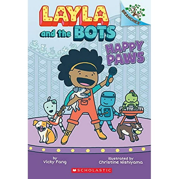 Pre-Owned Happy Paws: A Branches Book (Layla and the Bots #1): Volume 1 (Paperback) 1338582895 9781338582895