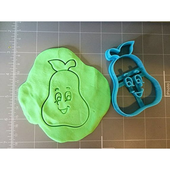 Happy Pear cookie cutter- Fast Shipping - Sharp Edges - Exceptional Quality