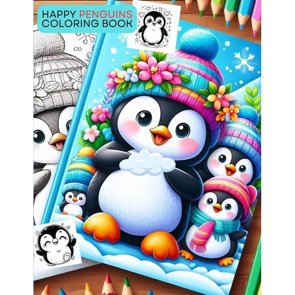 Happy Penguins Coloring Book, (Paperback)