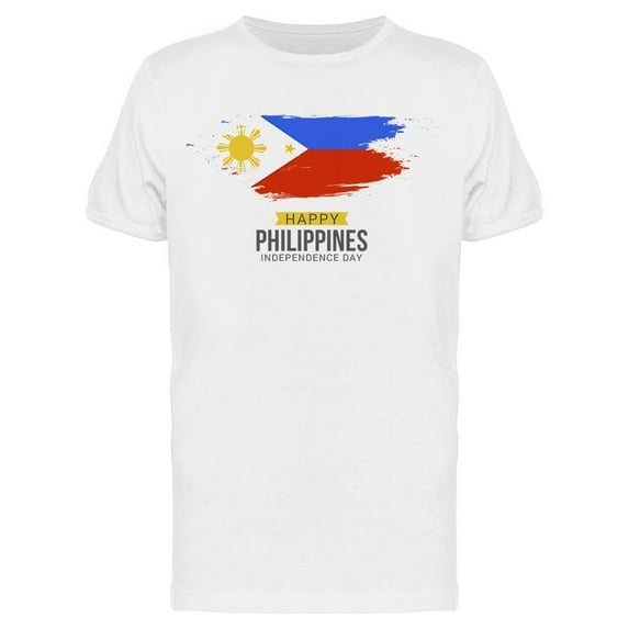 Happy Philippines T-Shirt Men -Image by Shutterstock, Male Medium