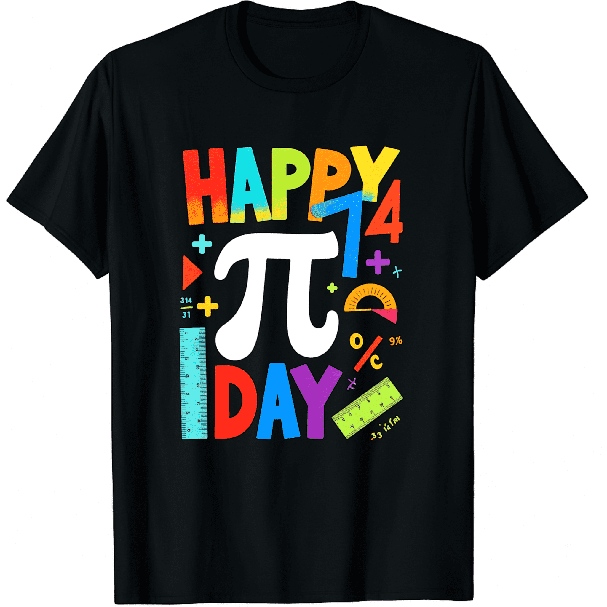 Happy Pi Day 3.14 Math Teacher Graphic Tee Colorful Mathematics Science ...