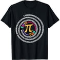 thumbnail image 1 of Happy Pi Day 3.14 Mathematic Math Teacher Gift Spiral Pi Day Short T-Shirt, 1 of 3