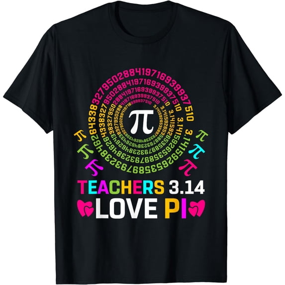 Happy Pi Day 3.14 Mathematic Math Teacher Spiral Pi Day T-Shirt