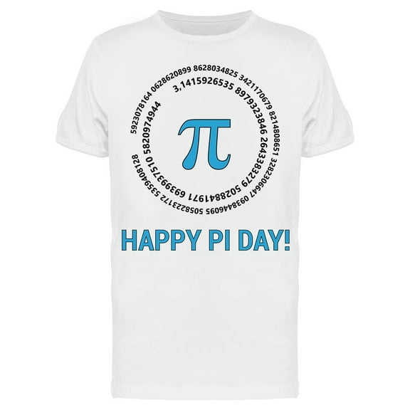 Happy Pi Day Constant Number T-Shirt Men -Image by Shutterstock, Male Large