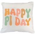 thumbnail image 1 of Happy Pi Day, March 14 Mathematics or Math Celebration, Groovy Retro Wavy Text Merch Gift, White Pillow Case 18X18 IN, 1 of 5