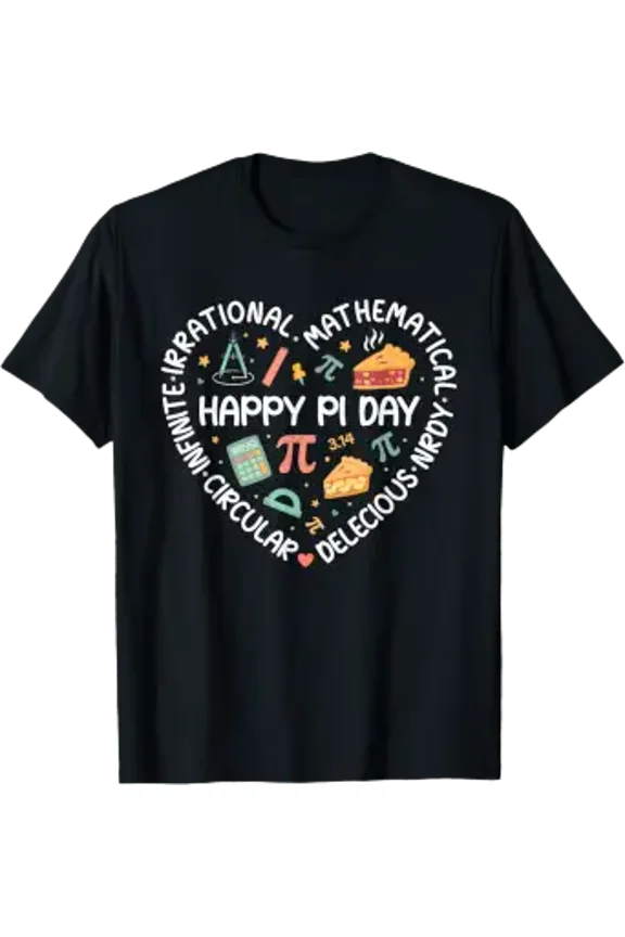 Happy Pi Day Pi Symbol Pi Day 3.14 Funny Pi Math Teacher T-Shirt